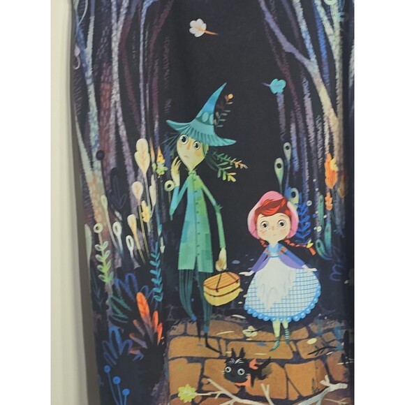 Maxi Shirt Dress 2xl Boho Follow The Yellow Brick Road Halloween - Picture 5 of 6